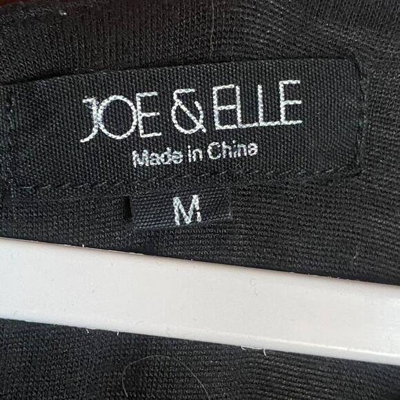 Joe & Elle Black Floral Print High Neck Bodycon Midi Dress Size Medium - Picture 6 of 8